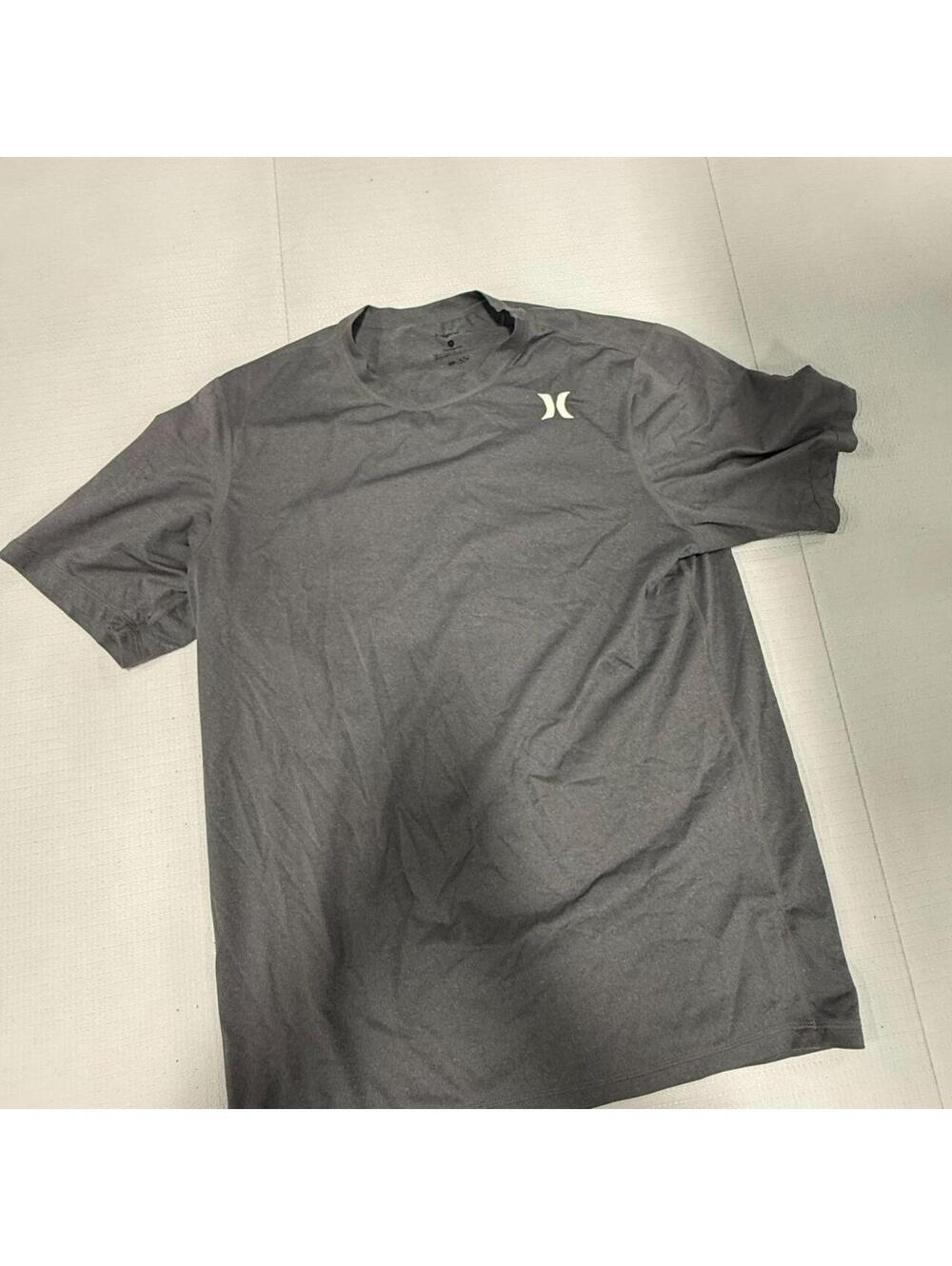 Hurley Grey Short Sleeve Surf Rash Shirt - M